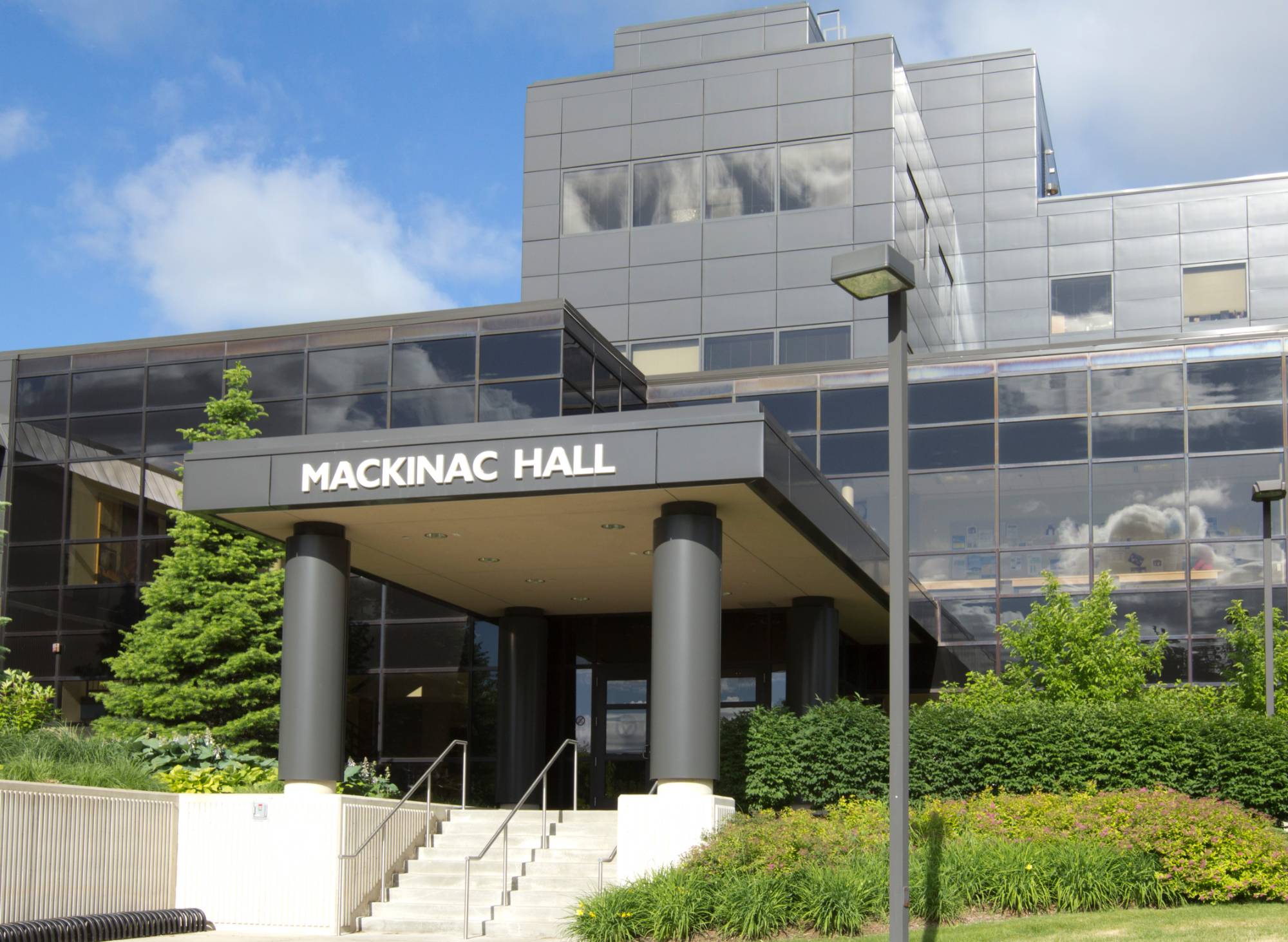 The exterior of Mackinac Hall.